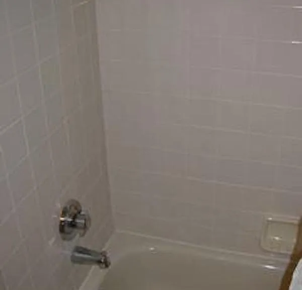 Full shower and bathtub in front bathroom