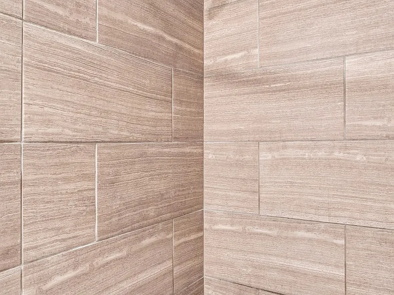 Tiled shower - main level bath