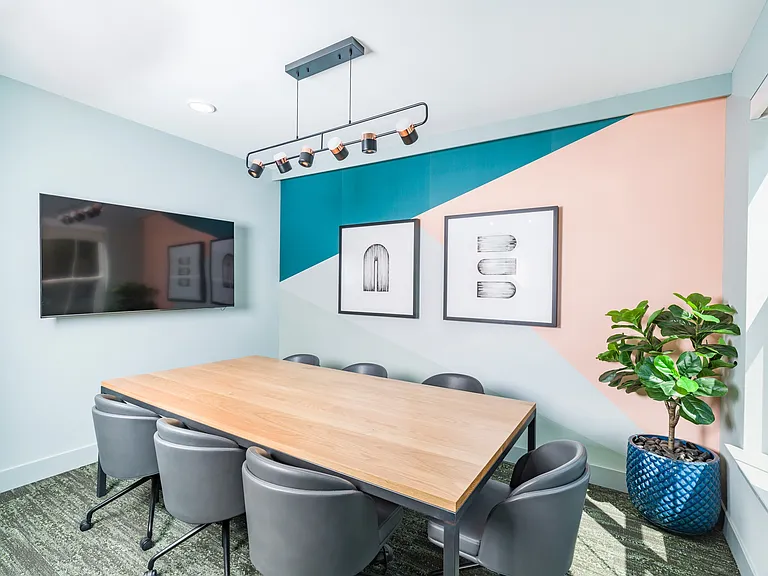 Our community provides coworking lounge areas with comfortable seating, along with a private conference room to help you get your work done.