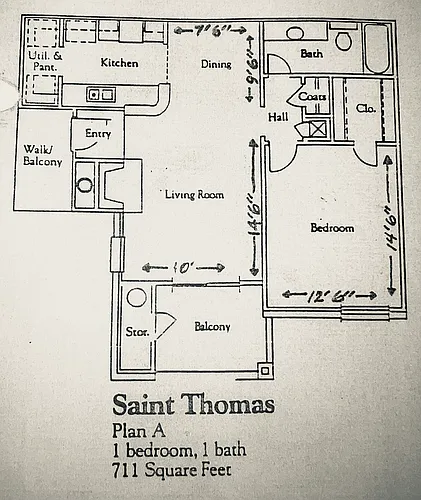 Floor plan Saint Thomas
