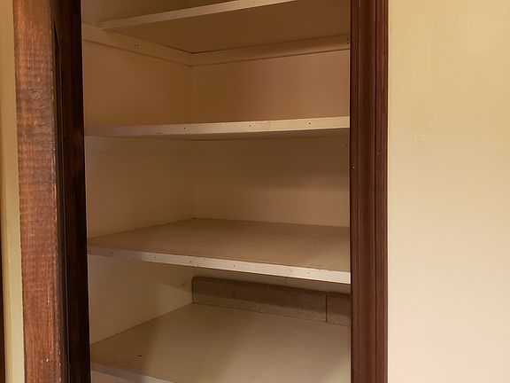 Linen closet in hall bath