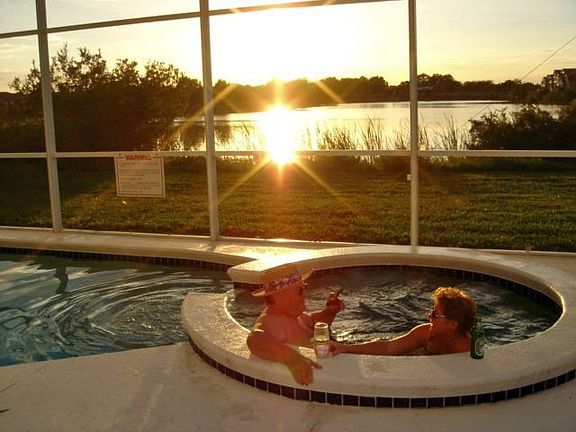 Pool & spa, west facing lake view