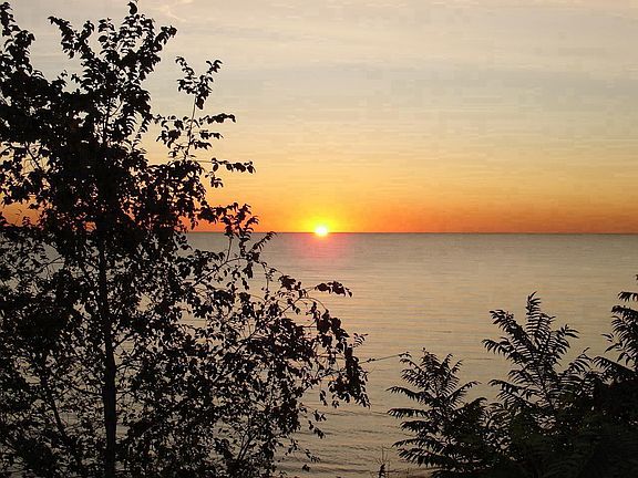 Lake Michigan Sun rise taken from the backyard 