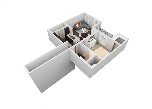 Floor plan VBH - 1X1B