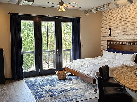 Living space can fit a king-sized bed (not included)