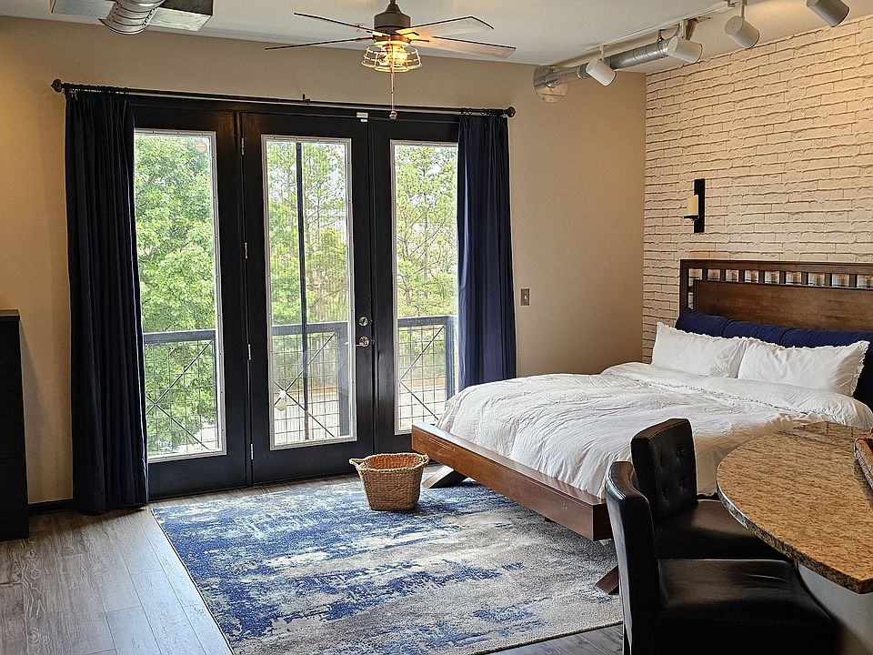 Living space can fit a king-sized bed (not included)