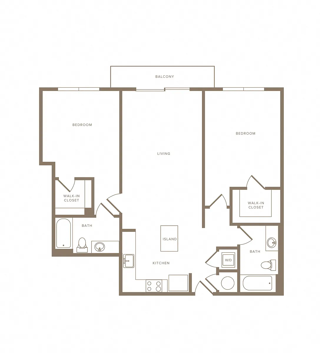 Floor plan 2 Bed/2 Bath-B07