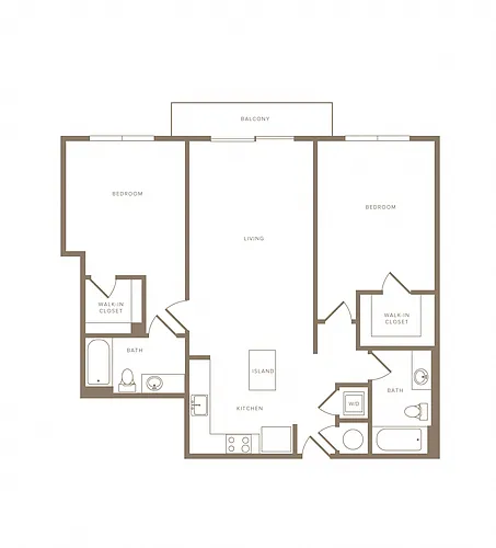 Floor plan 2 Bed/2 Bath-B07