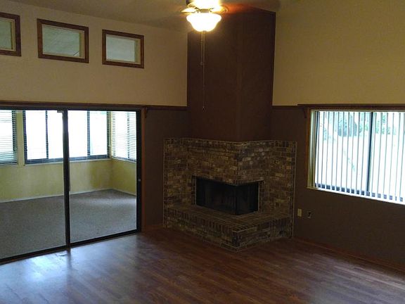 Main living area with fireplace.