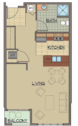 Floor plan STUDIO A Rehab