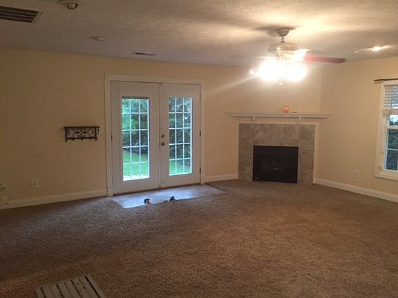 Living room and gas fireplace