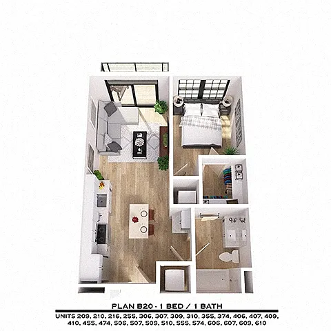 Floor plan B20 1X1