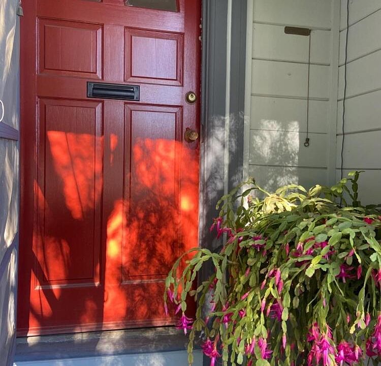 Entry door with real handbell