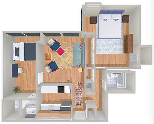 Floor plan 2 Bedroom / 1 Bathroom