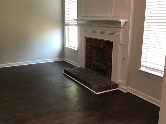Family room with gas logs