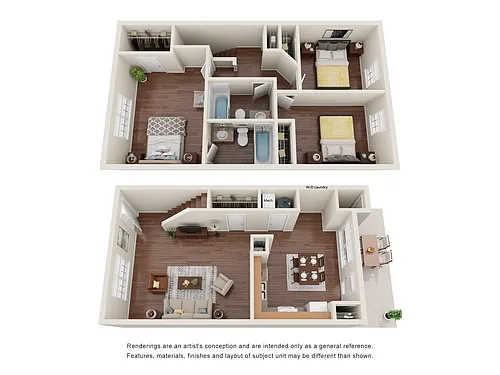 Floor plan 3 Bedroom Two Bathroom