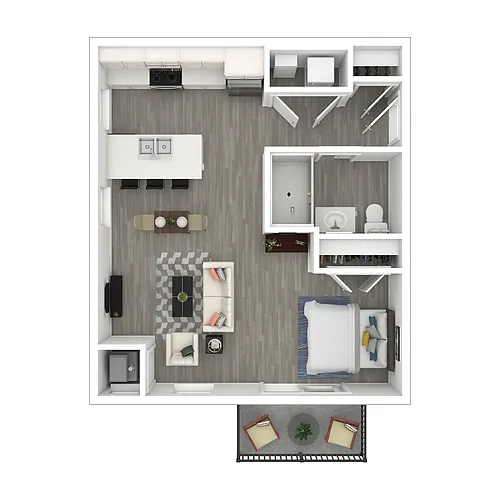 Floor plan Studio Workforce Housing Unit*