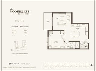 1 Bedroom Plan, Modernist Gulch View, Nashville, TN 37203