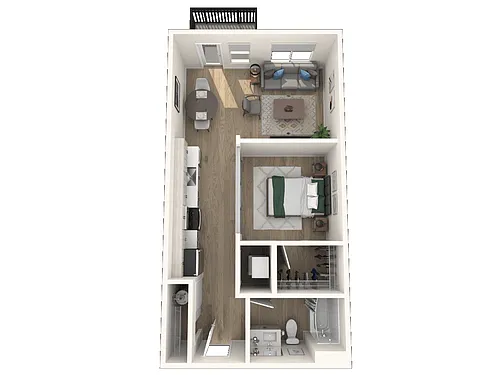 Floor plan 1x1 Urban A1-B