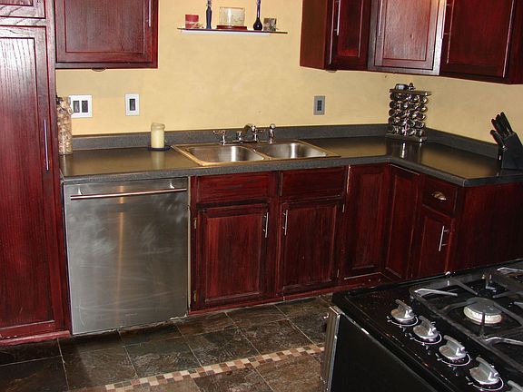 KITCHEN-SLATE AND STAINLESS STEEL