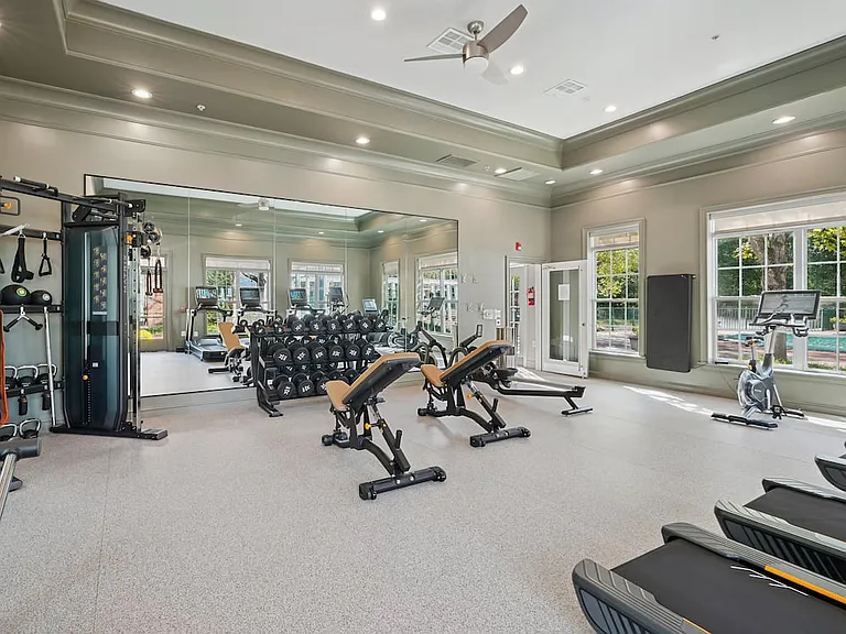 State-of-the-art fitness center with strength equipment