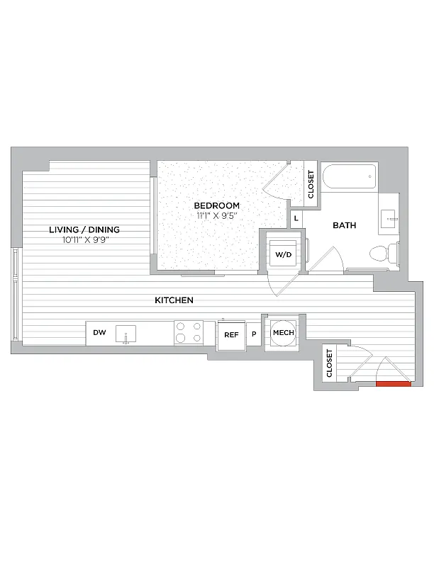 Floor plan Studio-S03 Type A West