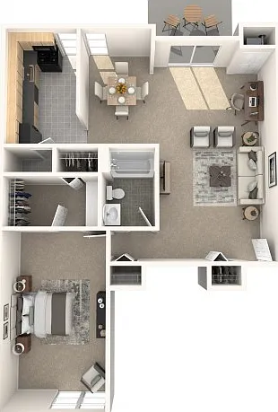 1 Bedroom, 1 Bath 1 Bedroom, 1 Bath