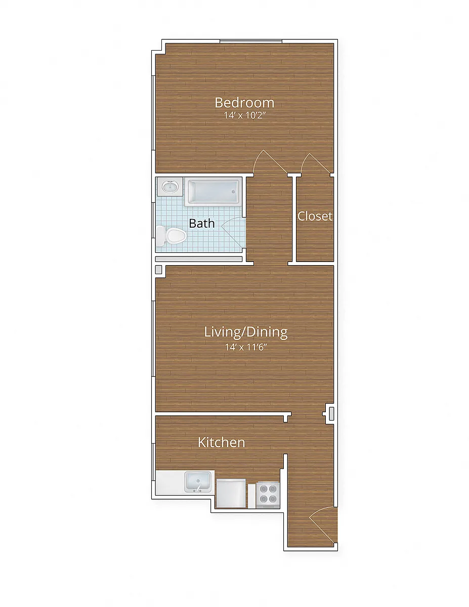 Floor plan One Bedroom