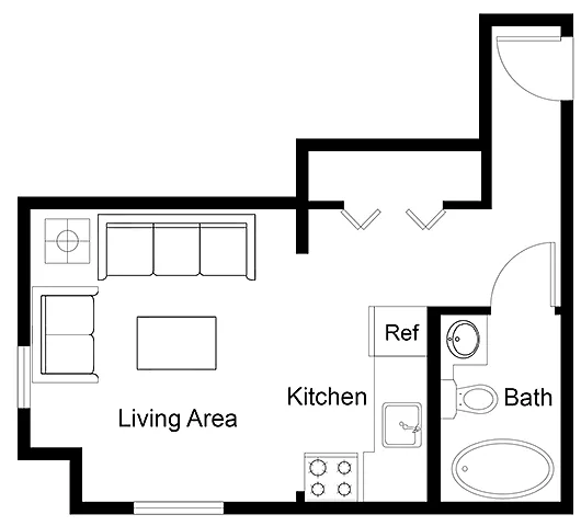 Floor plan Studio A