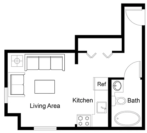Floor plan Studio A