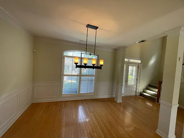 dining room, entrance, stairway