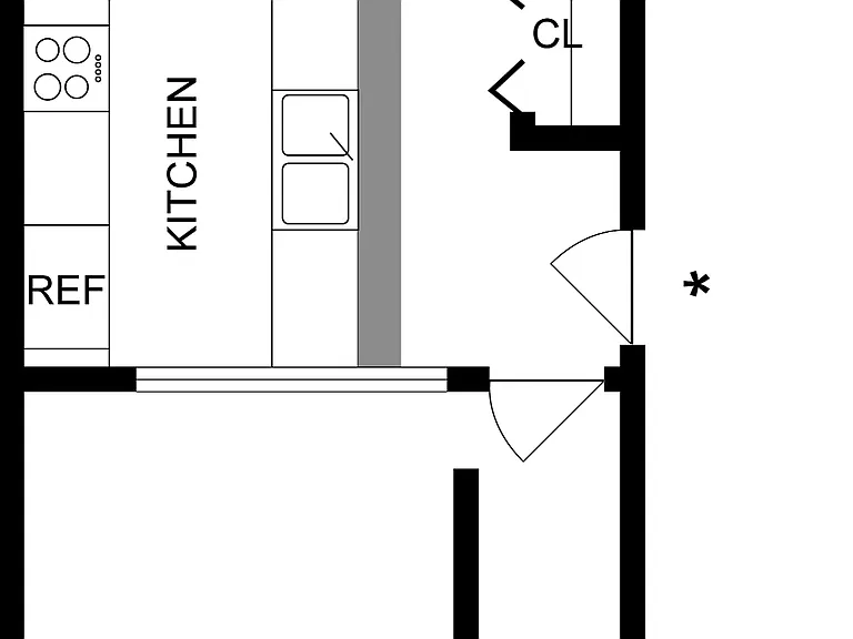 B | 1-Bedroom Floorplan B | 1-Bedroom Floorplan