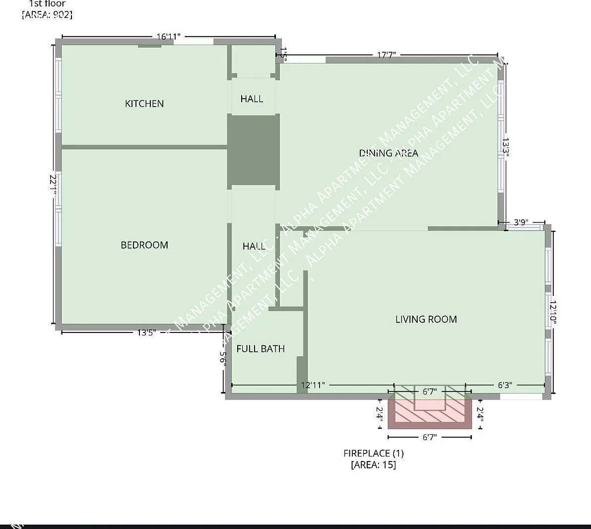 Spacious one bedroom Fairemont — Photo 2