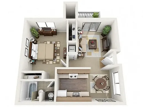 Floor plan One Bedroom