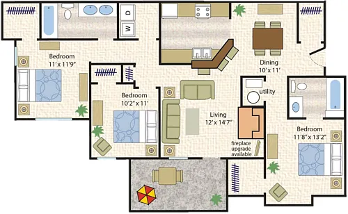Floor plan 3X2 Reno