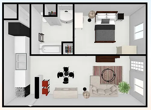 Floor plan One Bedroom