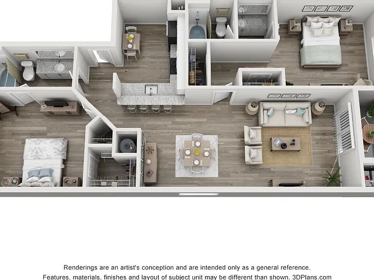 Citation Club - Two Bedroom - Two Bathroom - 2 Beds - 2 Baths - 1202 Sq. ft.