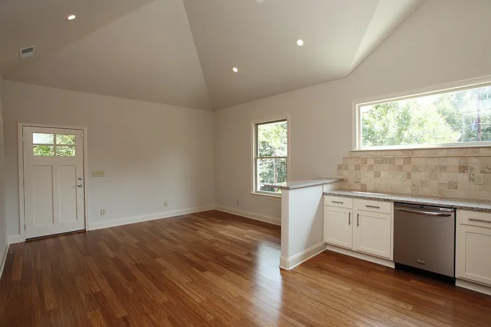 Each unit has private deck space for patio chairs