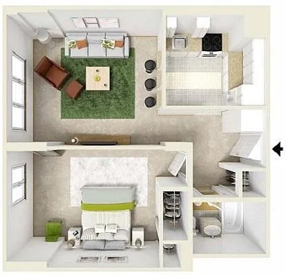 Floor plan 1 Bedroom