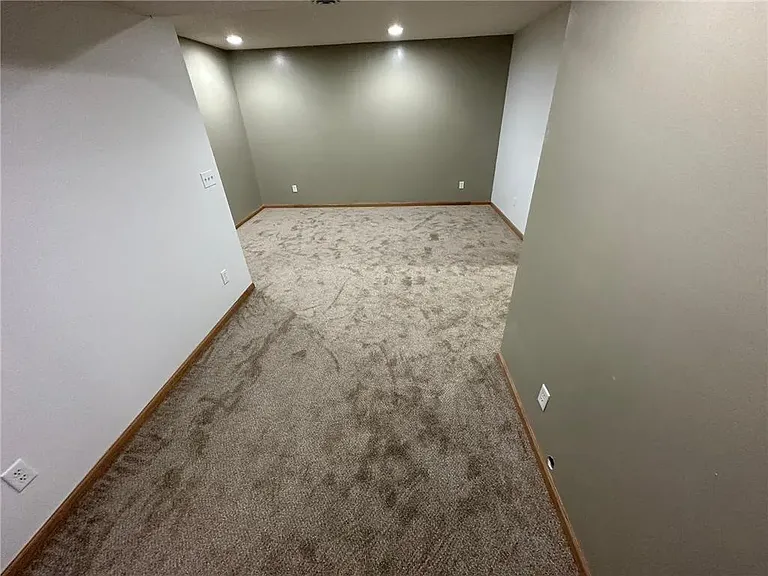 Basement Living Room from Full Bathroom