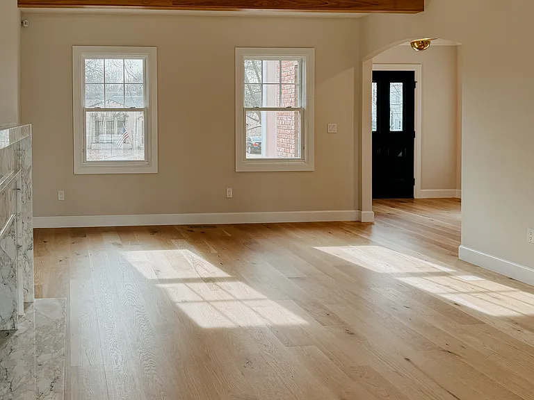 South facing windows keep living room light and bright