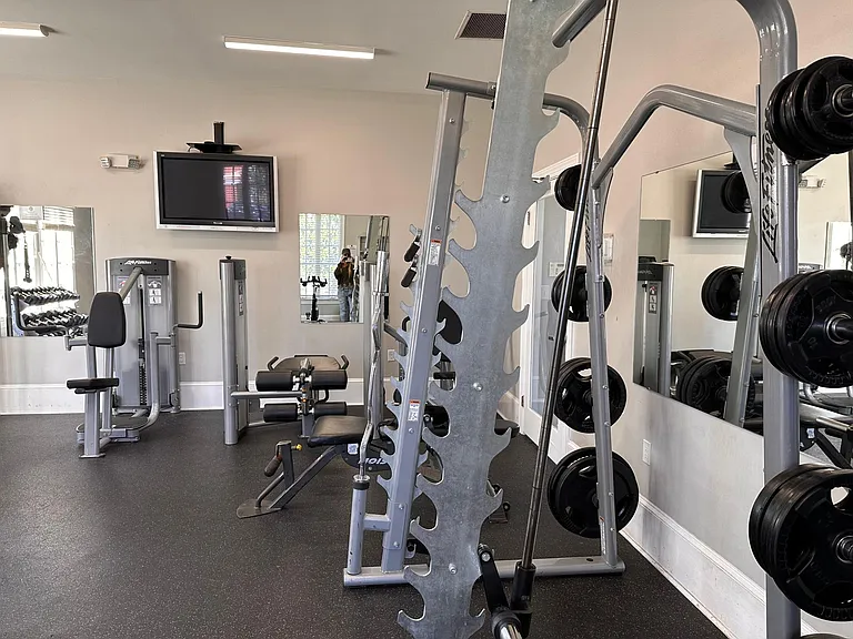 Clubhouse fitness room.