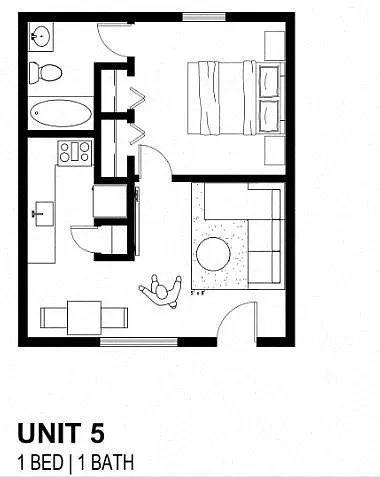 Floor plan 1-Bedroom