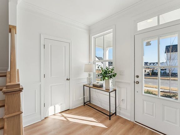 The foyer of the Declan single family home by Brookfield Residential at Wendell Falls.
