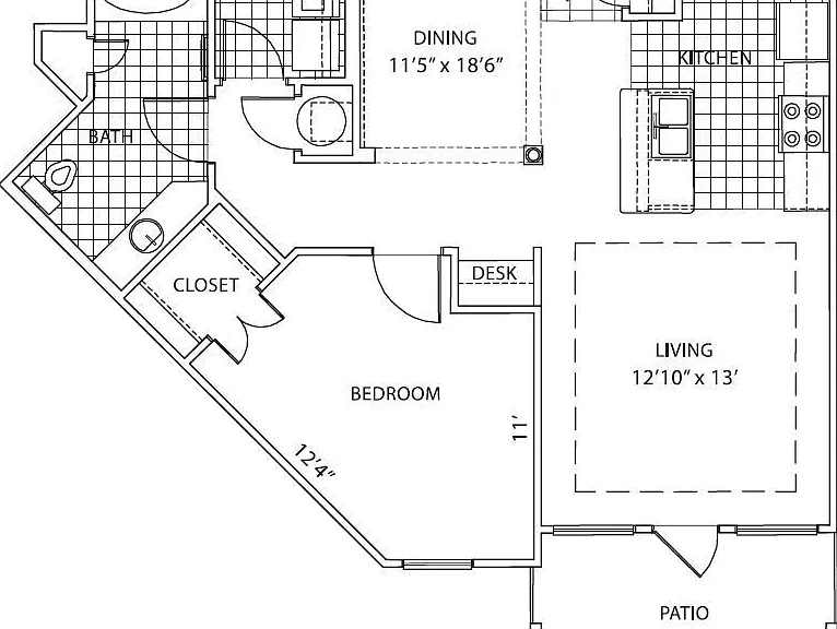 Avana Uptown - Plan 4 - 1 Beds - 1 Baths - 925 Sq. ft.
