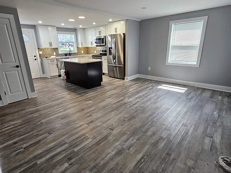 First floor Living room and kitchen