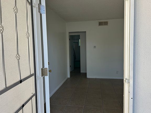 Opening the front door