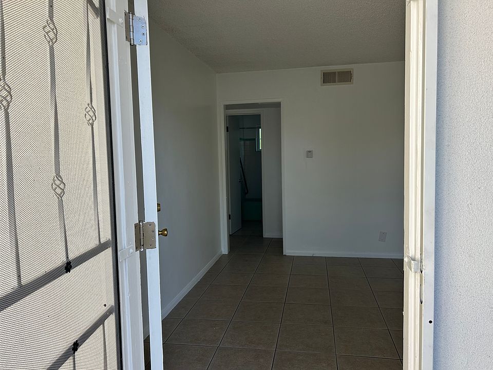 Opening the front door