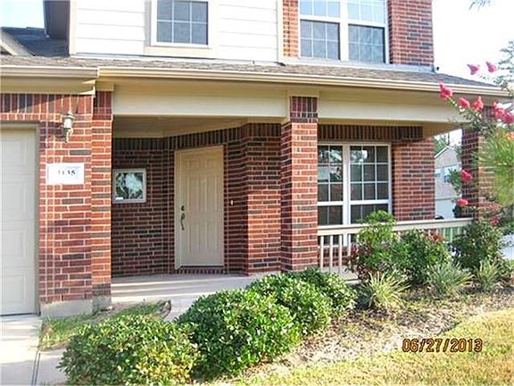 Close up of the front covered porch.