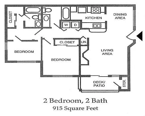 Floor plan 2 Bedroom 2 Bath